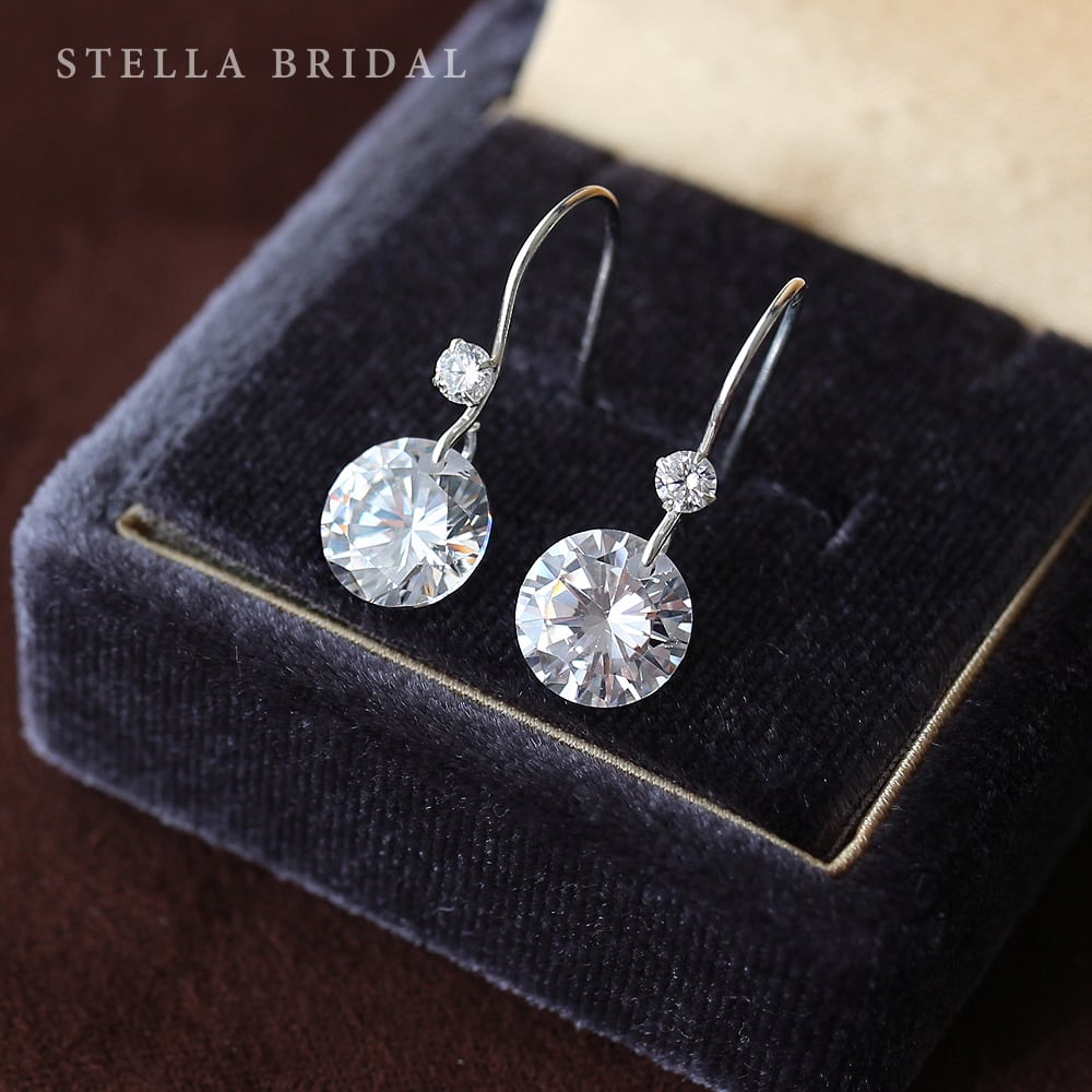 ♦︎ふじりんご♦︎e.m.両面ジルコニア×シルバーピアス ♦︎ふじりんご♦︎e.m.両面ジルコニア×シルバーピアス ♦︎ふじりんご