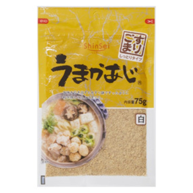 【賞味期限(開封前)23.04商品】しんせい うまかあじすりごま白75g