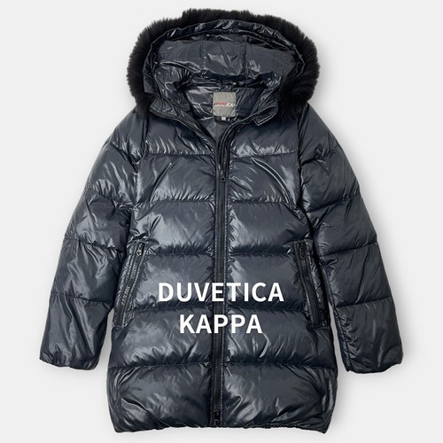 DUVETICA KAPPA デュベティカ カッパ フォックスファー ダウンコート 38 高級 D.037.00.U 1057.R-FGB ダークグレー S ダウン / J&NREUSE レディース アウター