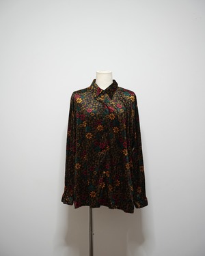 velour flower shirt / euro