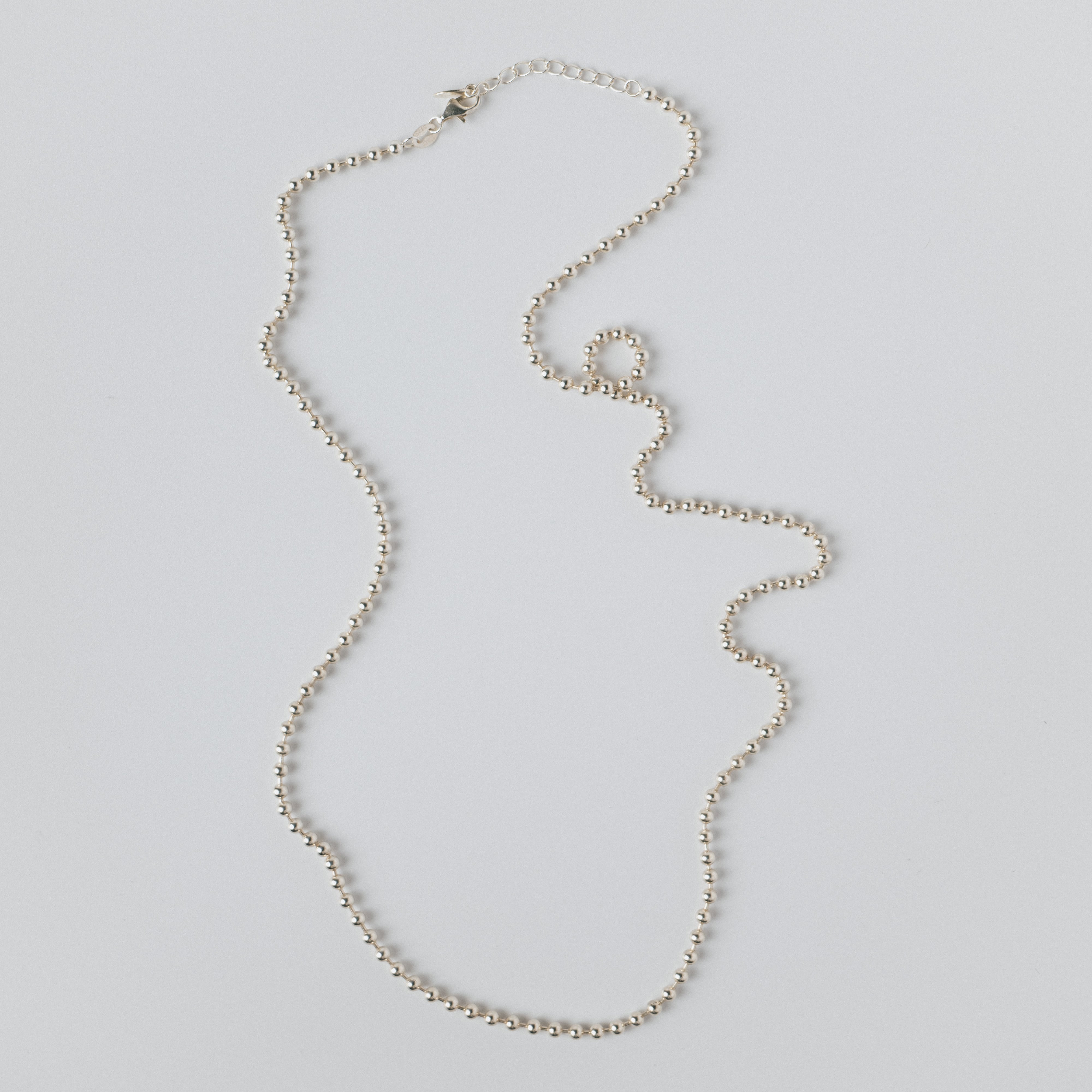 aura ] silver925 asymmetry ball necklace | aura