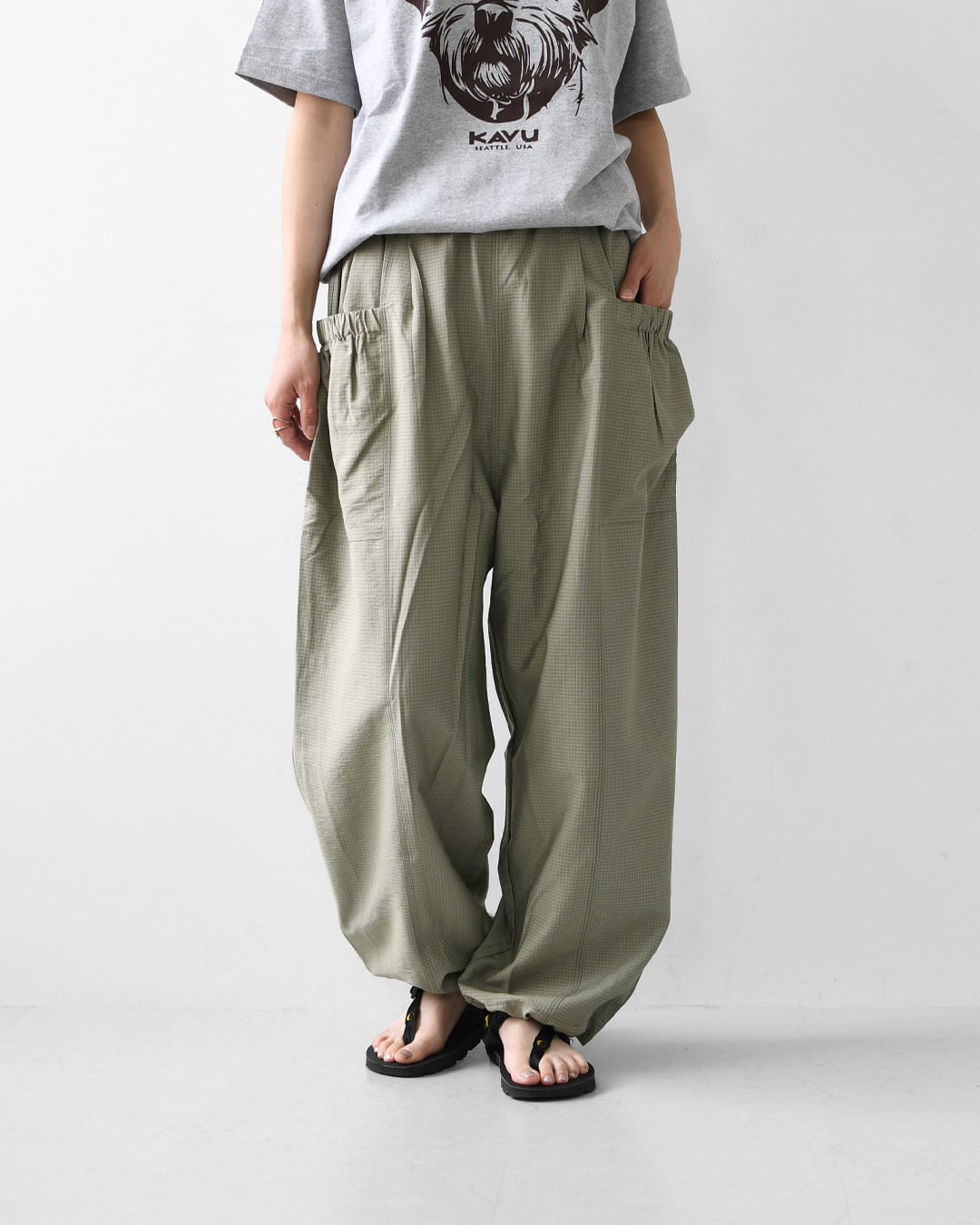 KHA:KI [カーキ] MICRO CHECK EASY PANTS [MIL-26SPT3258] マイクロ
