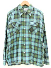 70s CHANDLER PRINT FLANNEL SHIRT Size M