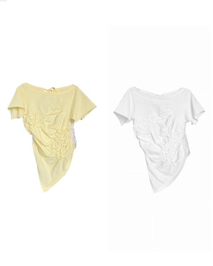 【Vestige】Lace Panel Tee /010022