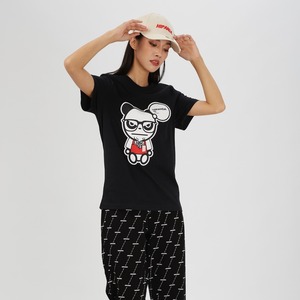 SALE 【HIPANDA ハイパンダ】レディース カーネルおじさん パロディ プリント Tシャツ WOMEN'S  KFC PARODY PRINT SHORT SLEEVED T-SHIRT / WHITE・BLACK
