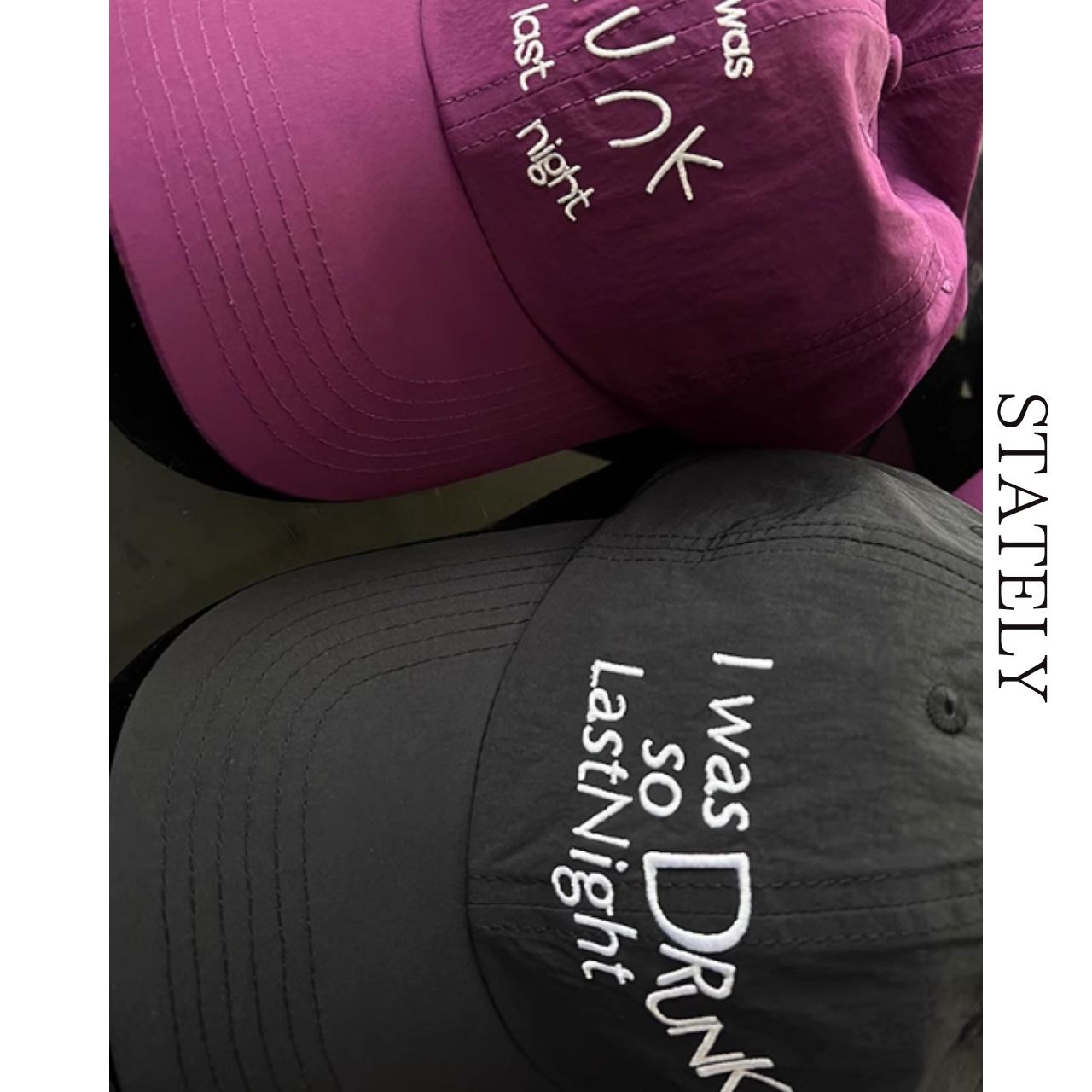 "I was drunk" ベースボールキャップ/2color_A01・画像6