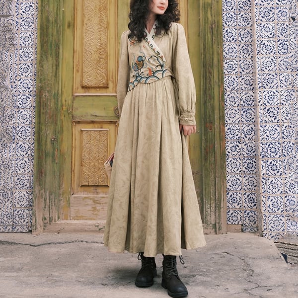 ネオエスニックワンピース O1232 Leaf Tone