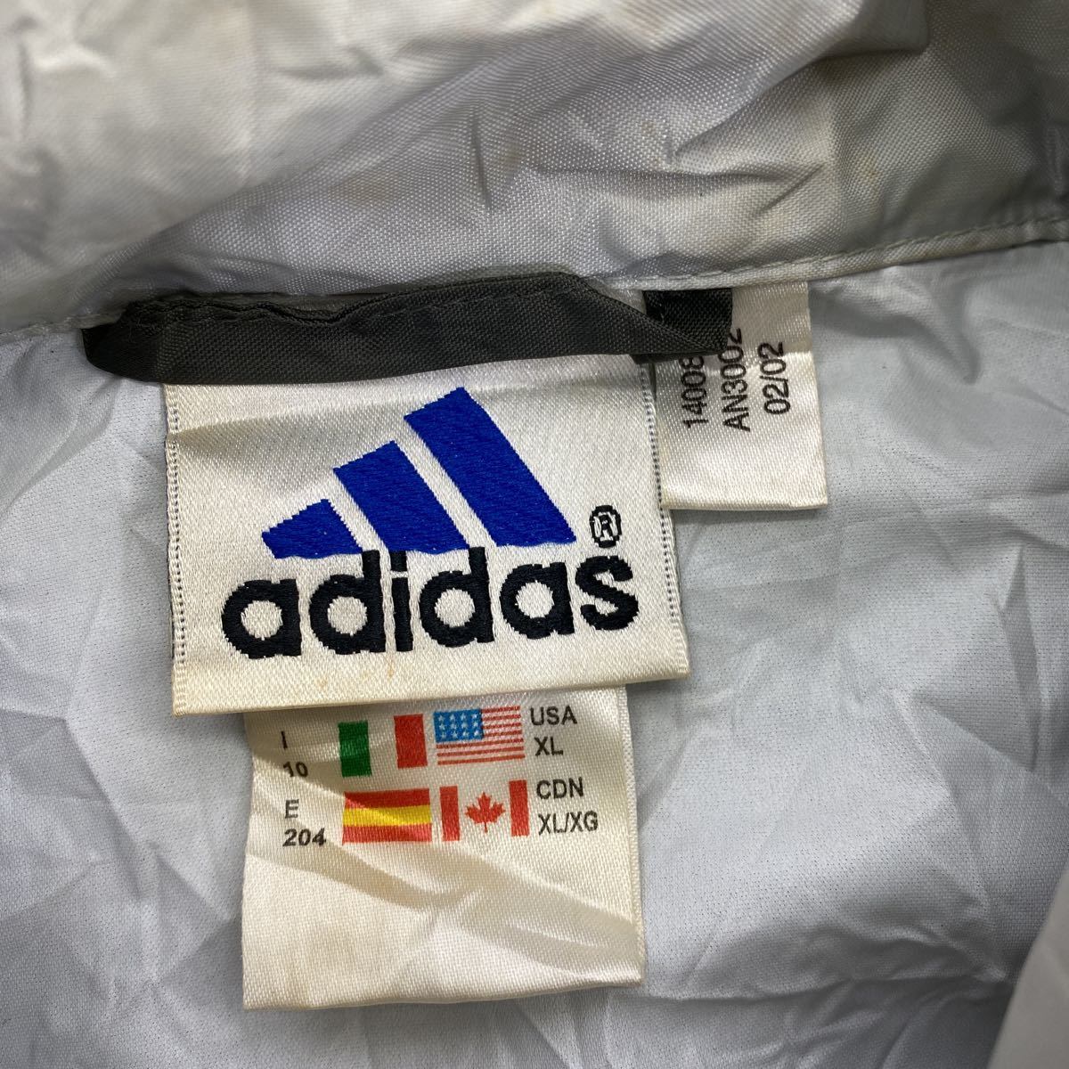 adidas ナイロンジャケット XL グレー アディダス ジップアップ