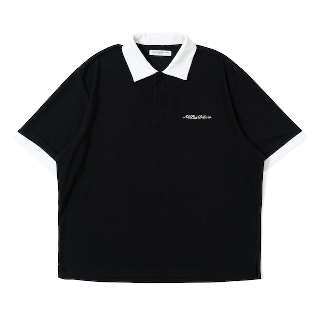 APD LOGO PILE POLO SHIRT / BLACK