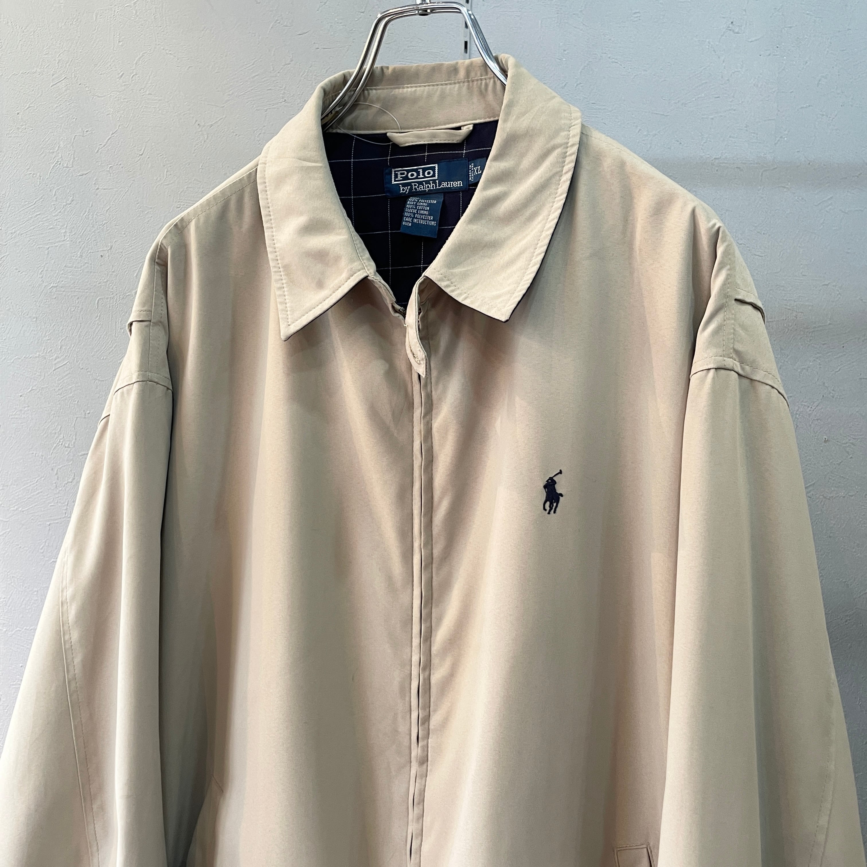 90s ラルフローレン ピーチスキンドリズラージャケット スイングトップ