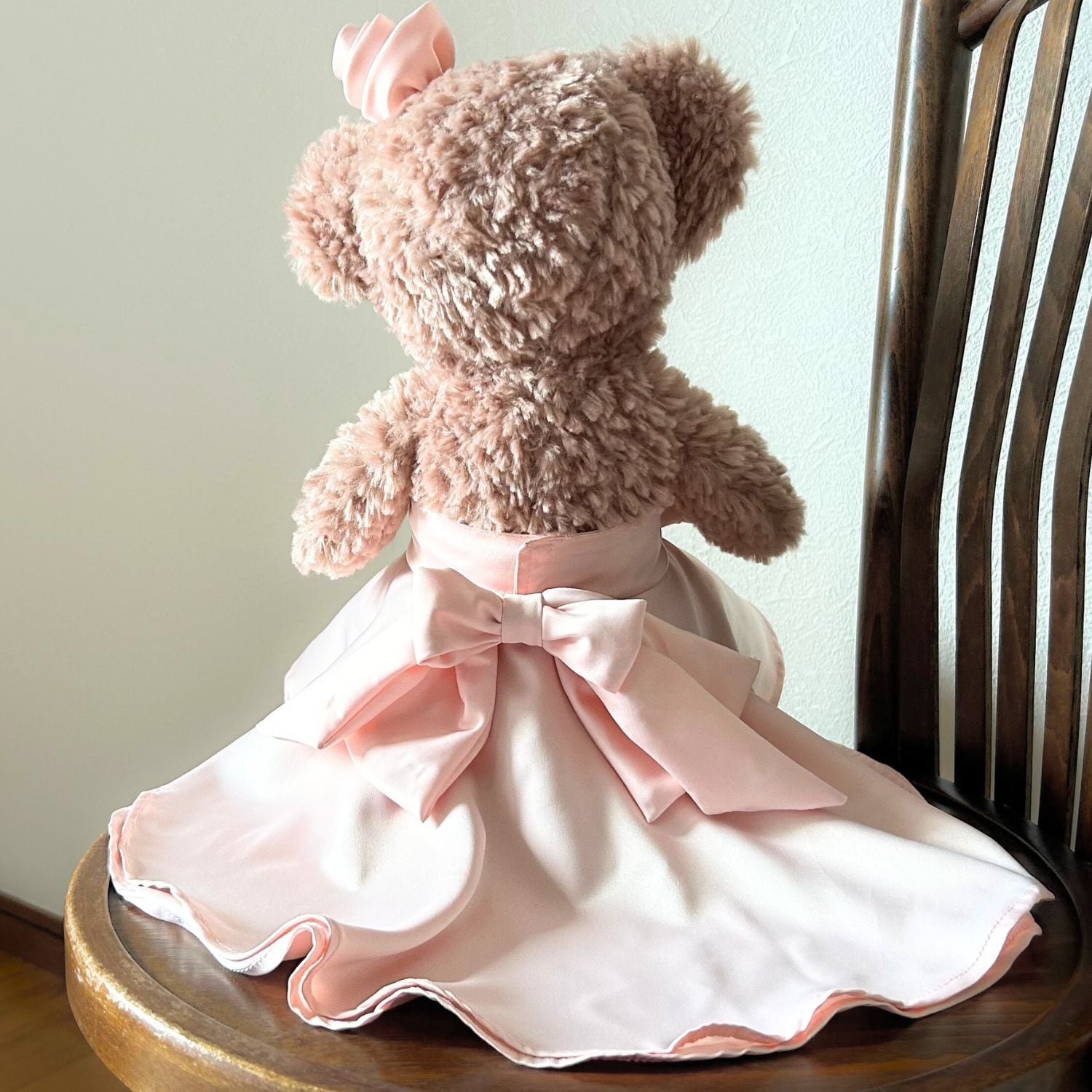 型紙 PDF形式】 くまのぬいぐるみ型紙-トレーンドレス（ウエディング