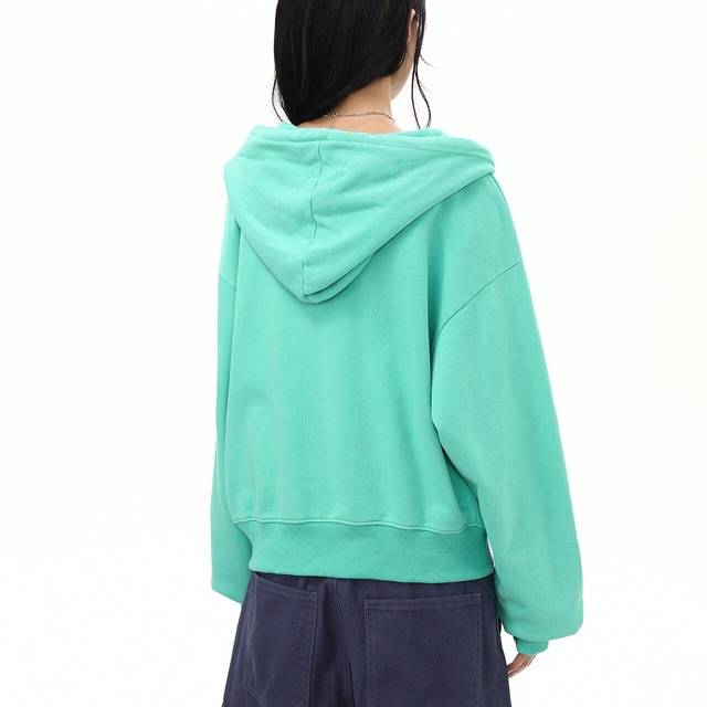 クラッシュレタリングロゴジップパーカー 2col   R02777