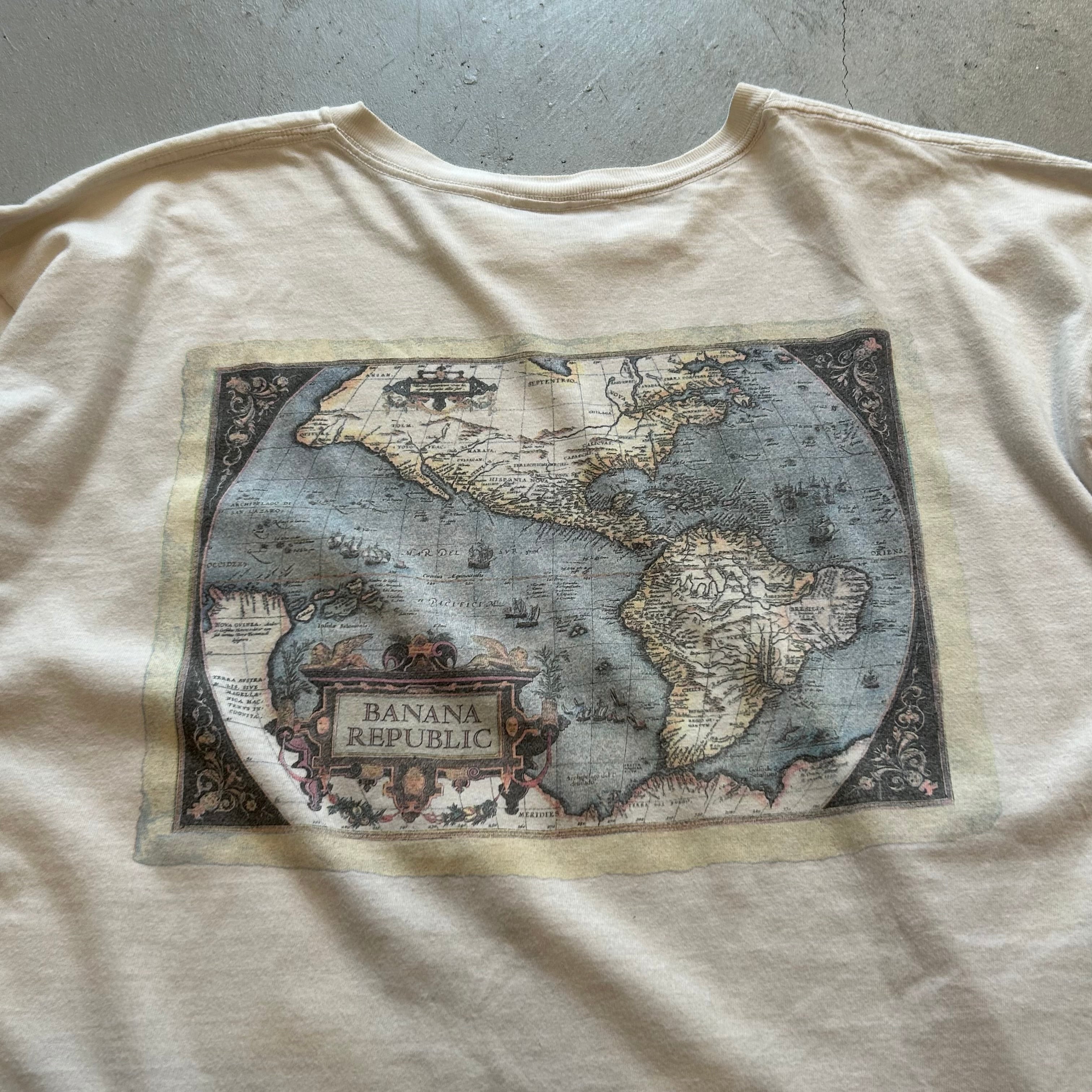 90s Banana Republic Globe Map Shirt