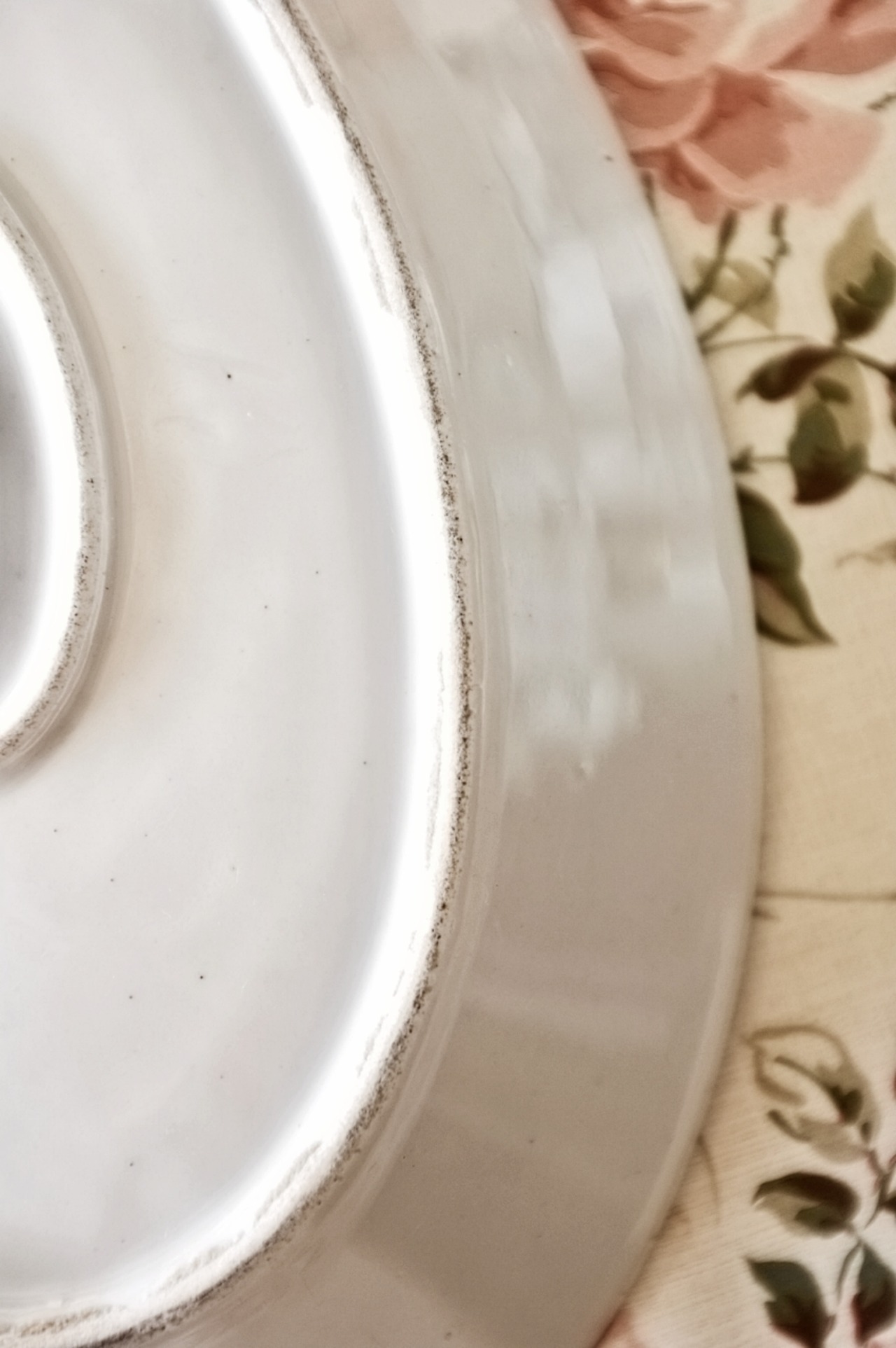 19世紀  フランス 36c おお崇高な白よ！白の集約と重厚なオーバルプレートa アンティーク