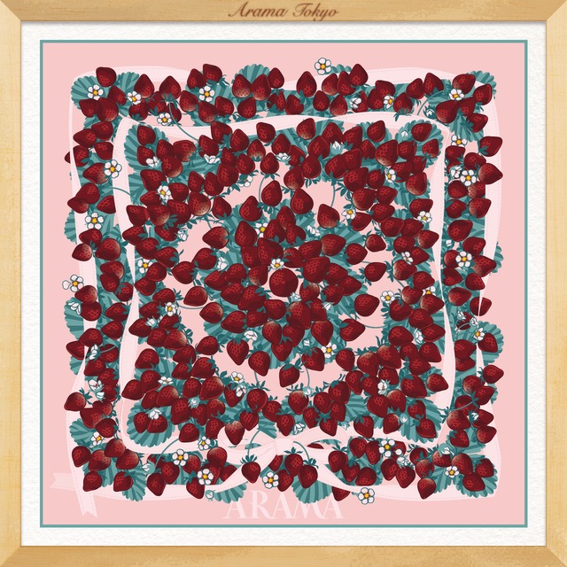 ［65cmサイズ］黒いちごの大きいスカーフ