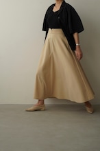 CLANE クラネ　W FACE FRONT ZIP FLARE SKIRT ベージュ