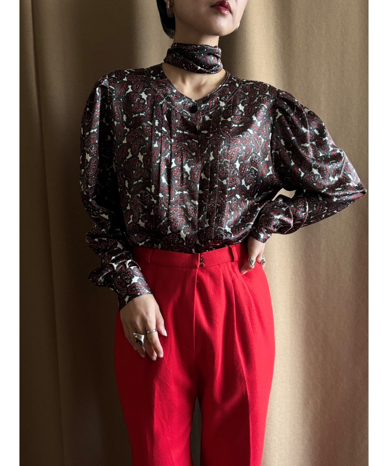 MADE IN FRANCE bow tie shirt-4504-1