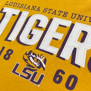 【GILDAN】カレッジ LSU ルイジアナ大学 プリント Tシャツ XL ビッグサイズ タイガース フットボール US古着