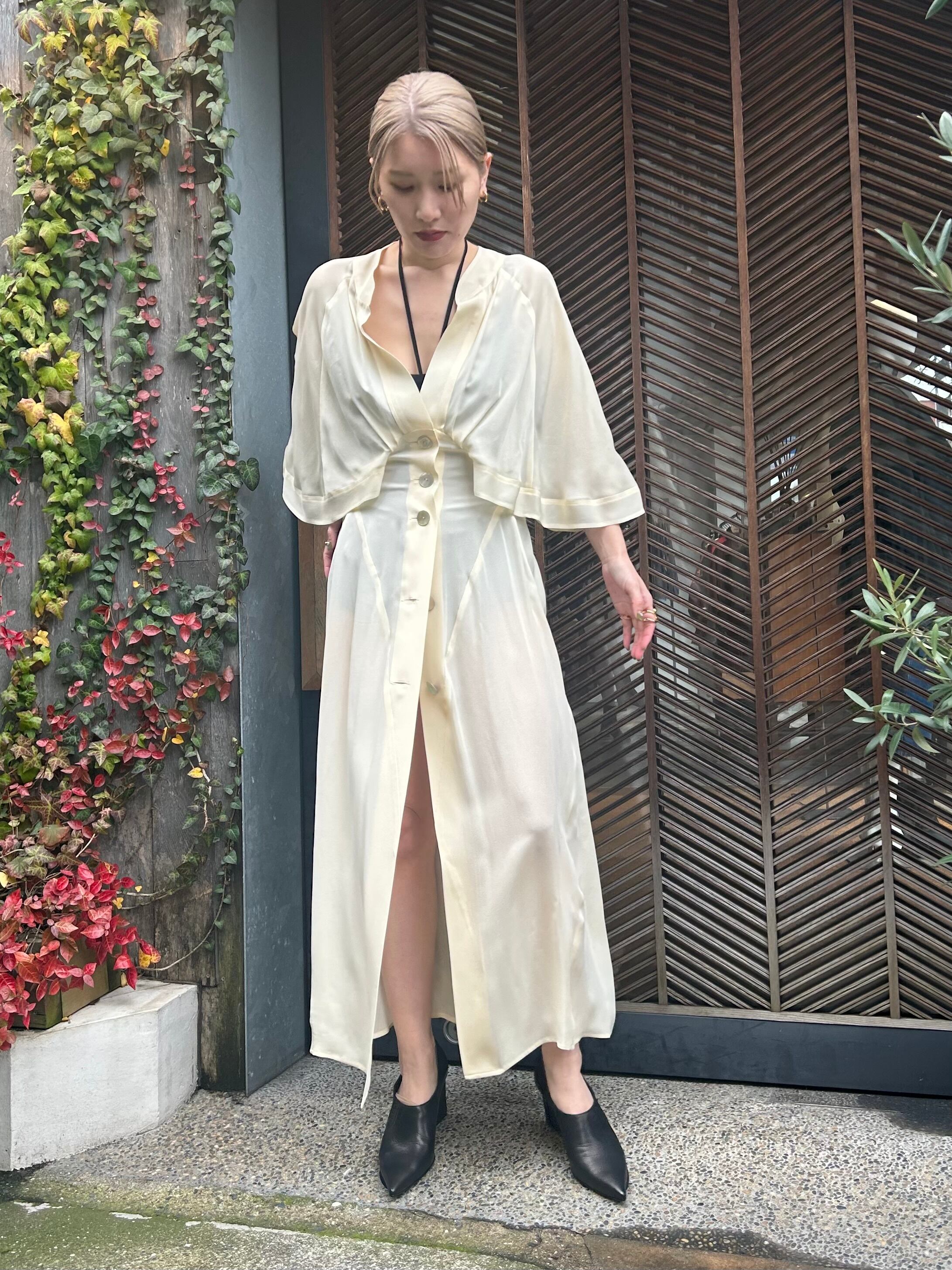 24SS】PHOTOCOPIEU フォトコピュー / CAPE-SLEEVE SHIRT DRESS | TRENT 