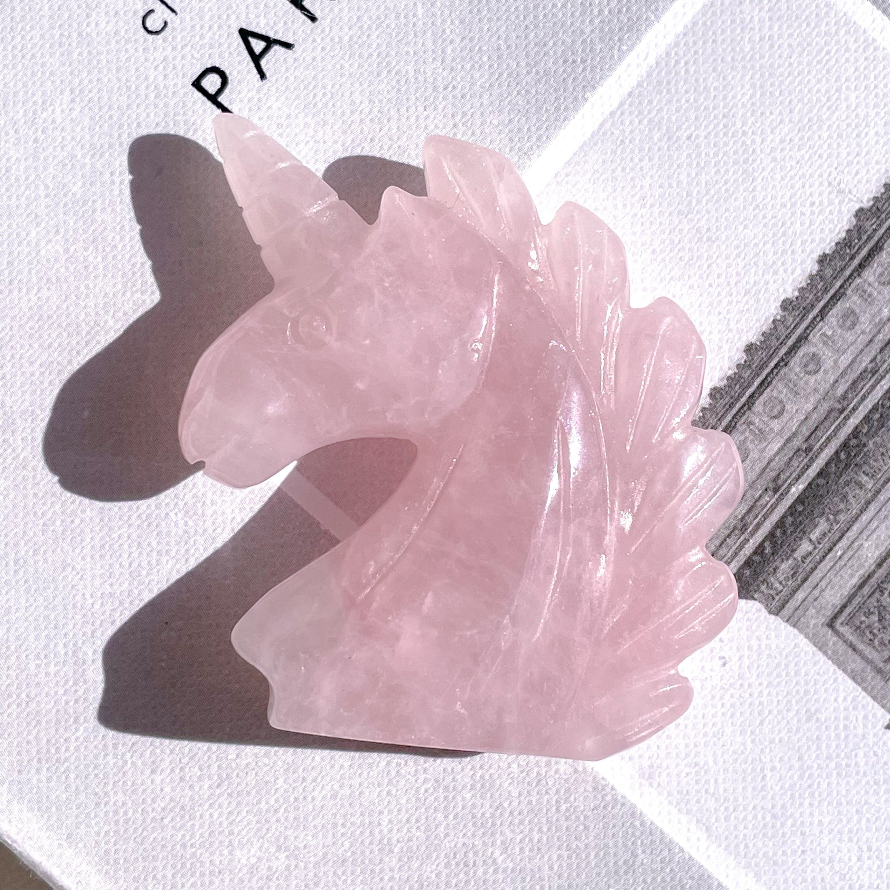 Rose Quartz Unicorn Medium 3 ✧ ローズクォーツ ユニコーン | FLUXY