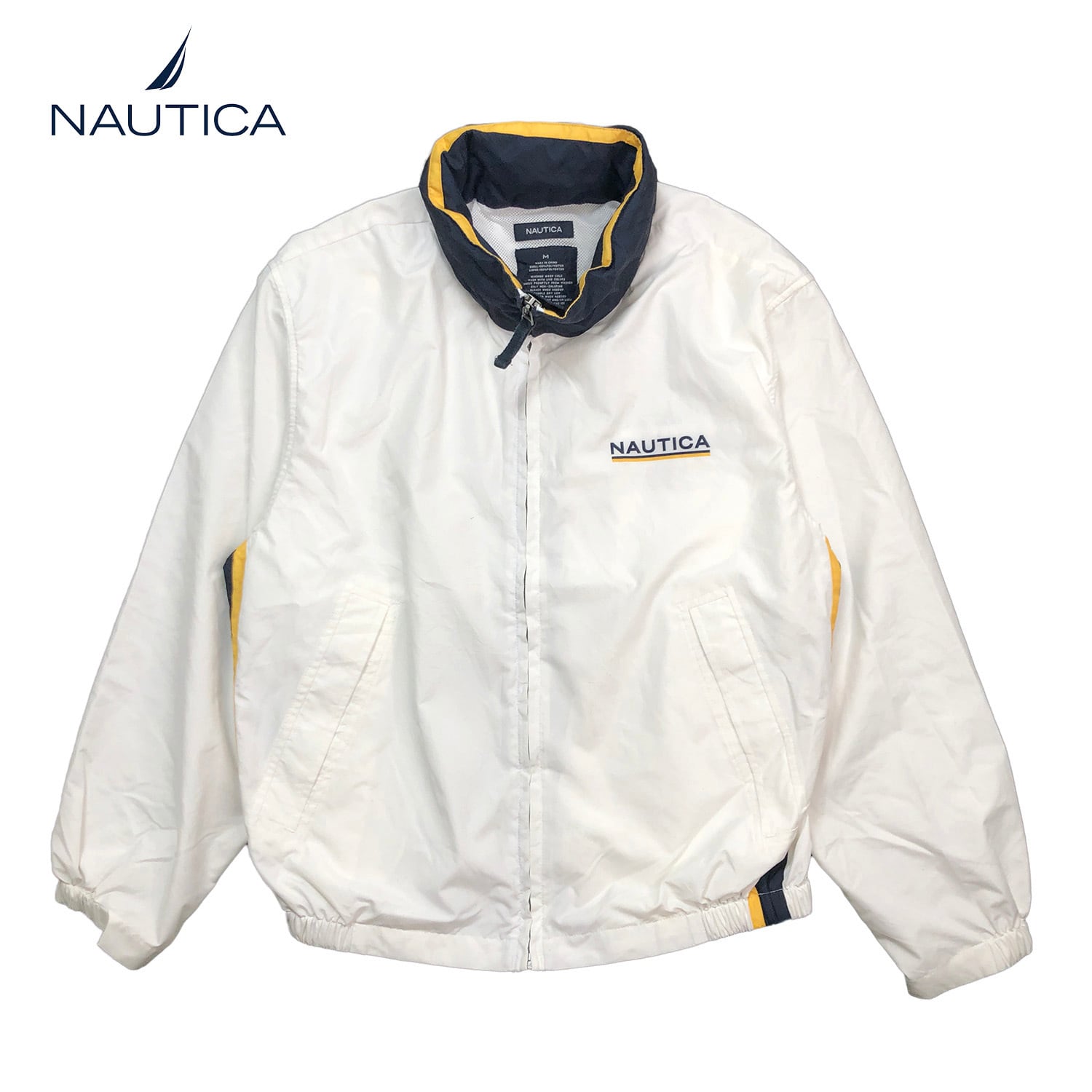 ノーティカ 90s オールド セーリング ジャケット XL イエロー NAUTICA フード メンズ   【230929】