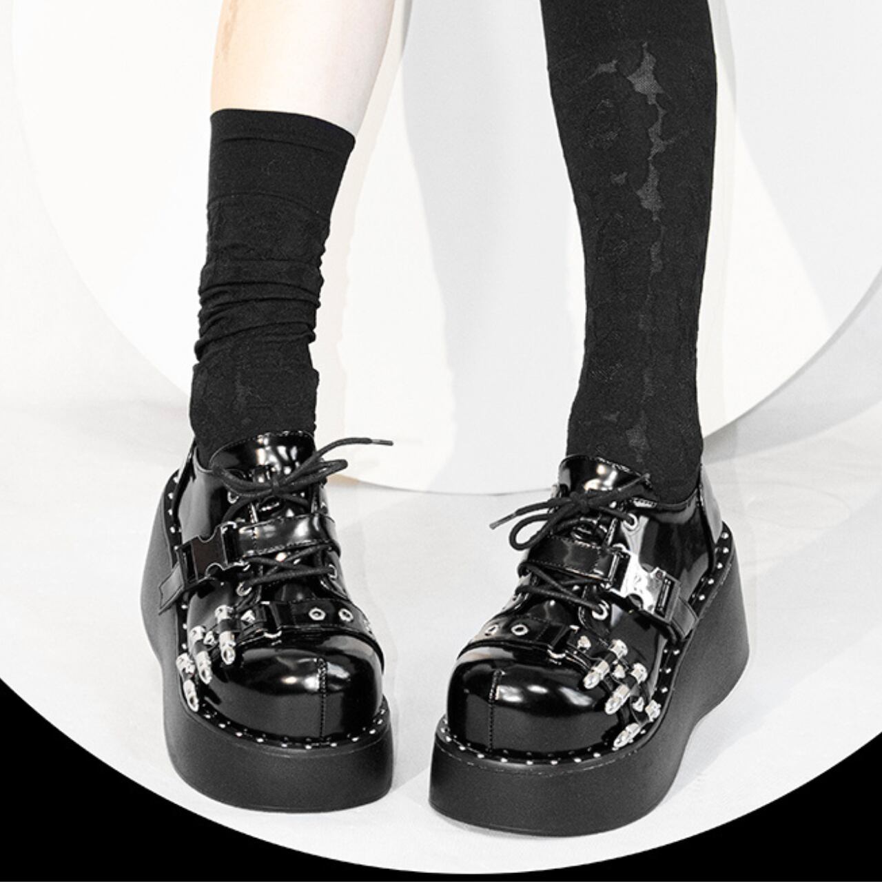 厚底弾丸シューズ　2color　1088