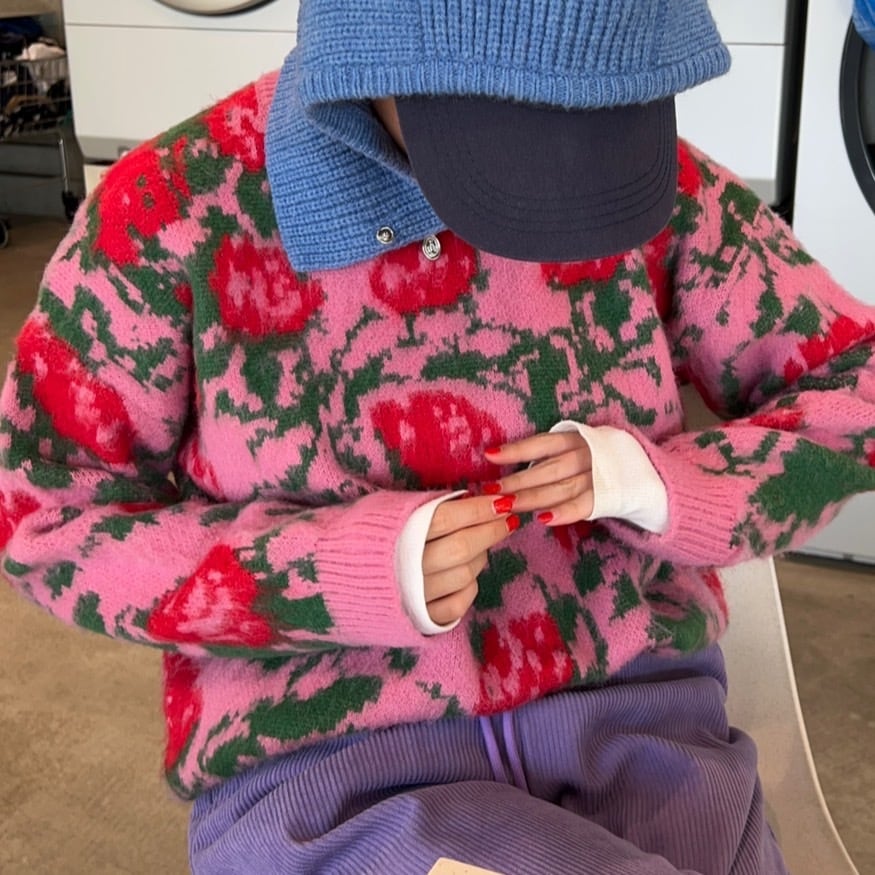 フラワーニットセーター_LN01664