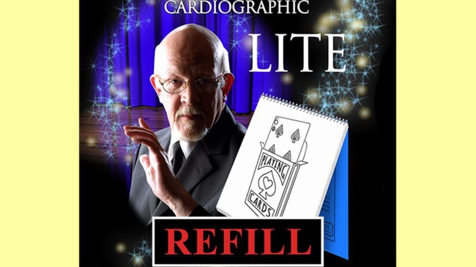 【手品】ステージマジックの超定番　カーディオ・グラフィック　リフィル24枚と解説ＤＶＤ付 Cardiographic Professional Edition　 CARDIOGRAPHIC RRP (ステージサイズ・ラピッドリセット） by