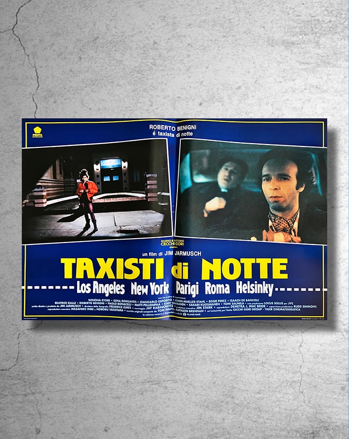 ジム・ジャームッシュ監督映画 『ナイト・オン・ザ・プラネット』希少なイタリア版ポスターb