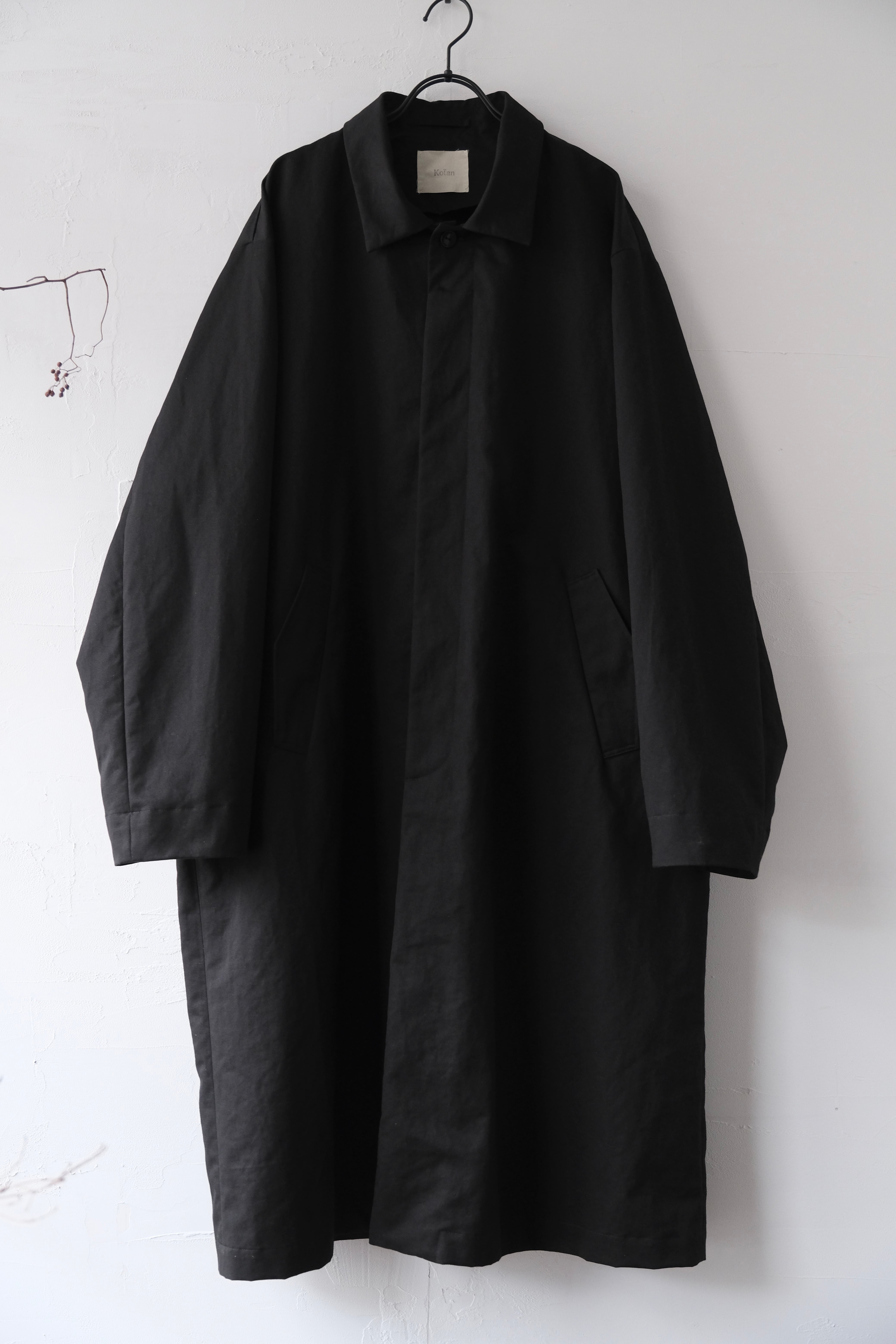 Linen carsey coat - Black