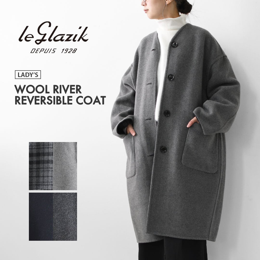 LE GLAZIK [ル・グラジック] WOOL RIVER REVERSIBLE COAT [JL-8982MFW