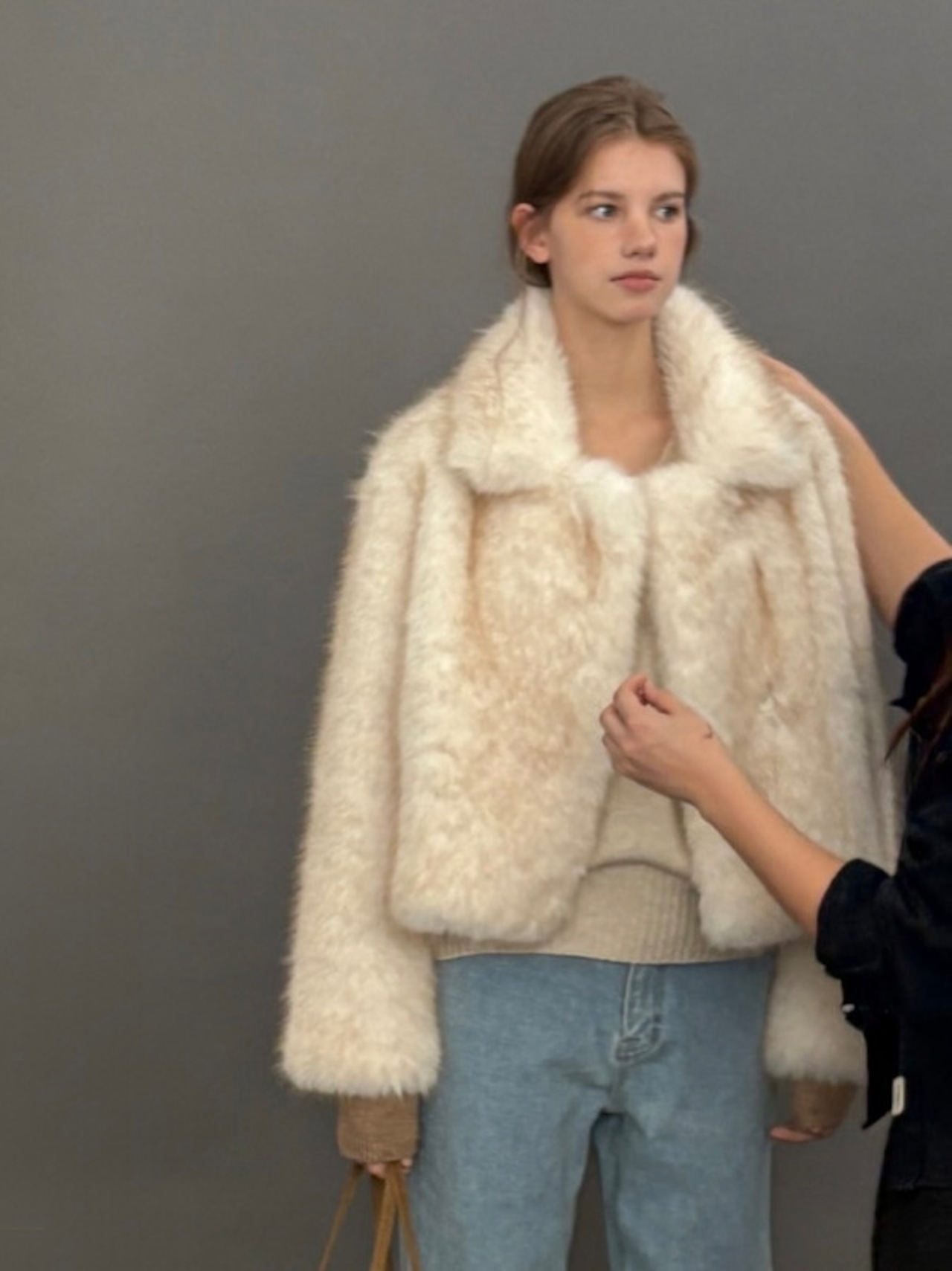 (予約) forest / Eevee fur jacket coat 2color