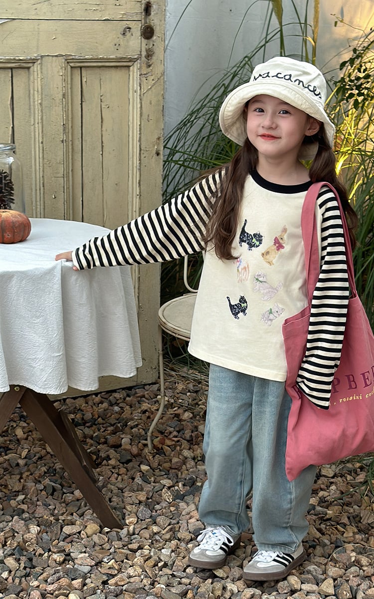 5color イラストラグランロンT