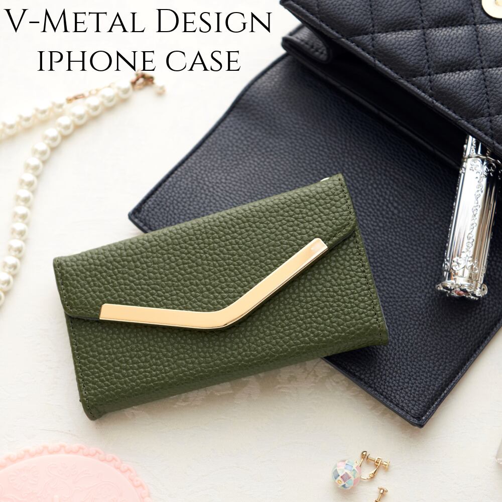 Iphoneケース 手帳型 ミラー付き Iphone8 Iphonexs Iphonexr Iphone7 スマホケース かわいい おしゃれ シンプル 大人可愛い レディース モスグリーン スマホケース専門店 Fios