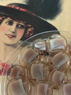 Japanese Vintage ボタン 18mm 樹脂ボタン エレガント 昭和レトロ アクセサリーパーツ 装飾材 カルトナージュ