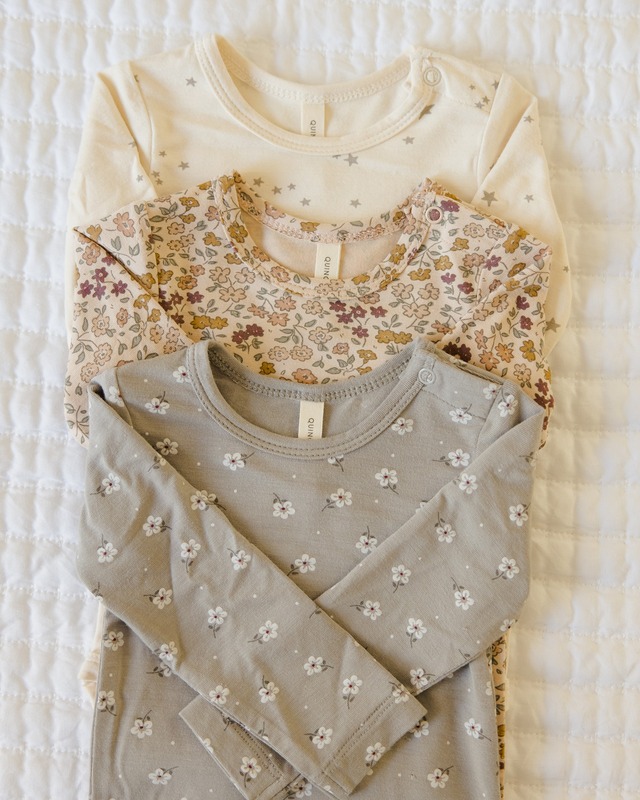 Quincy Mae - BAMBOO LONG SLEEVE BODYSUIT / TWINKLE