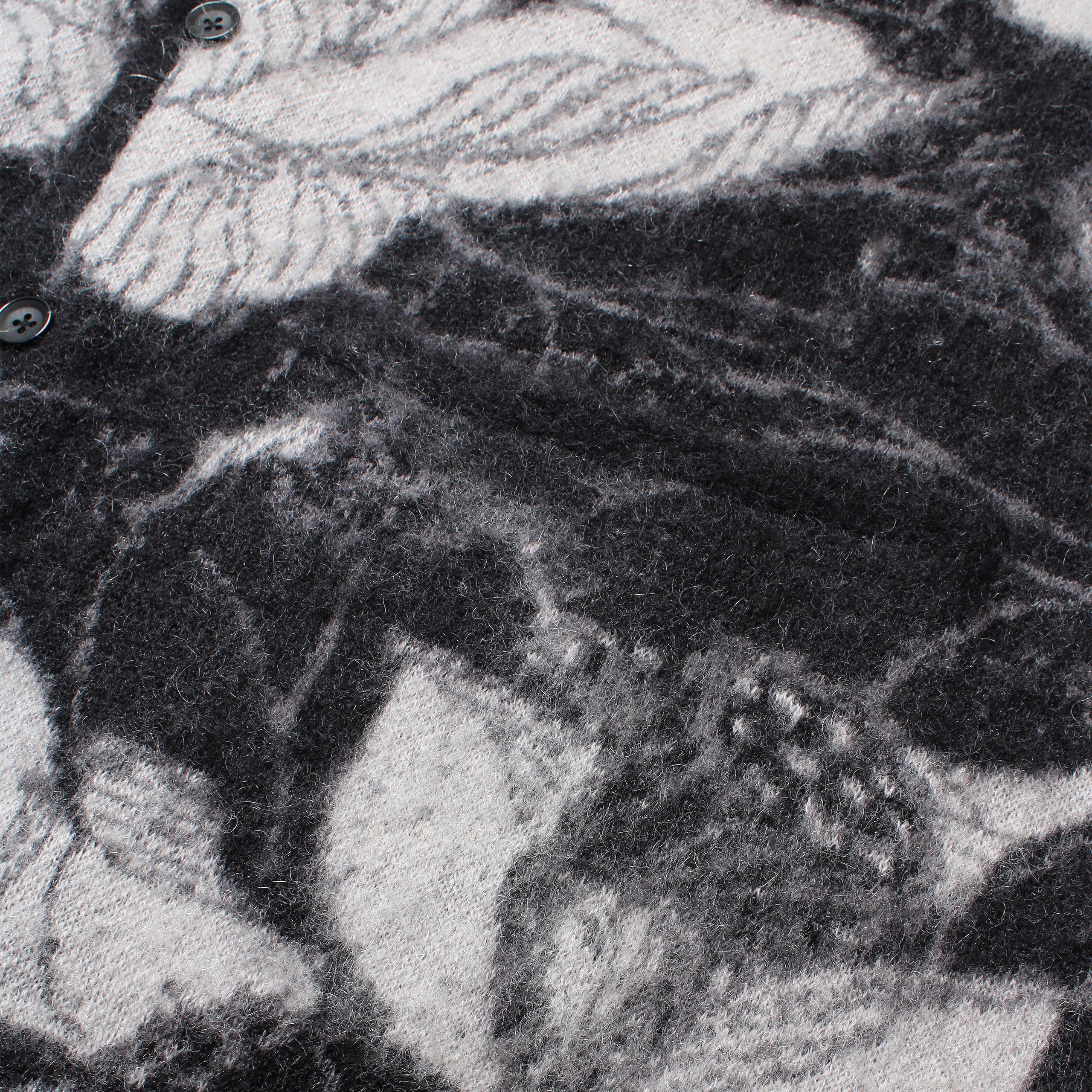 GAKKIN × BUDSPOOL 浮蓮華 JACQUARD MOHAIR KNIT CARDIGAN