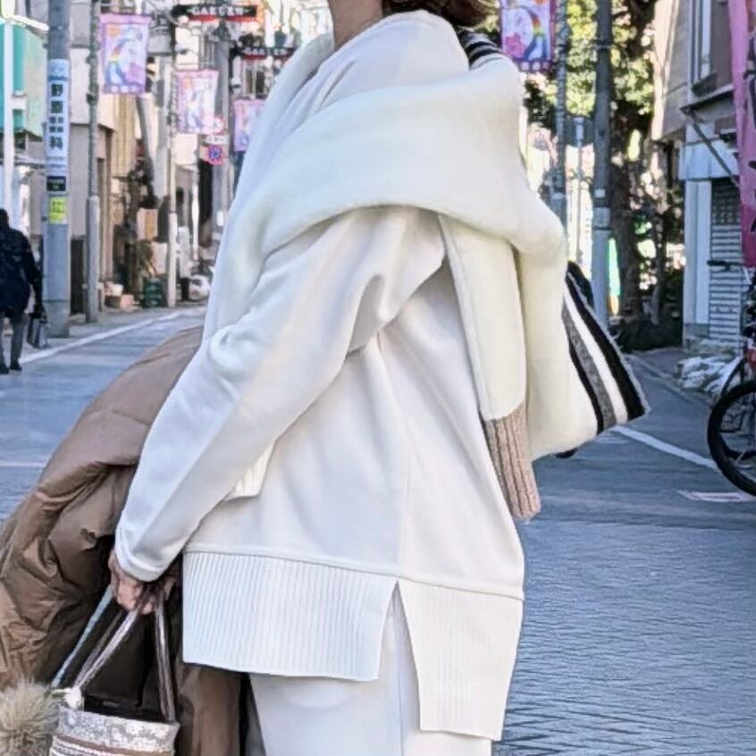 《SETUP可》ワイドリブプルオーバー7900+tax