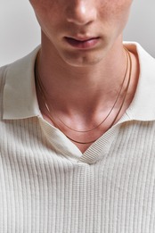 【round skin necklace】 / GOLD