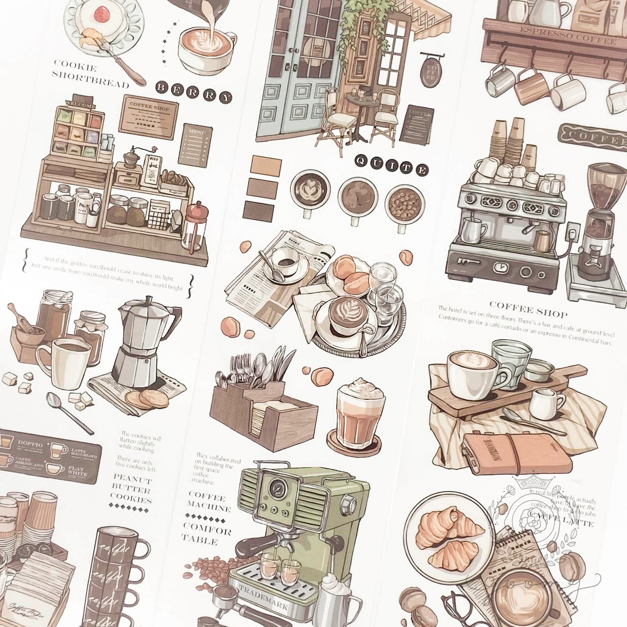 6枚入り シールシート 珈琲<S490>