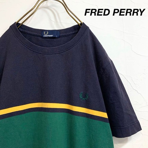 FRED PERRY フレッドペリー ボーダー 刺繍ロゴ tシャツ
