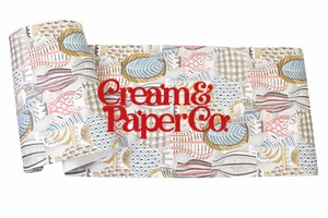 【切り売り】ウォームグレー×ピンク・ライトブルー つぼ柄 FL1-778601MT for DIY 幅53㎝ リピート64㎝