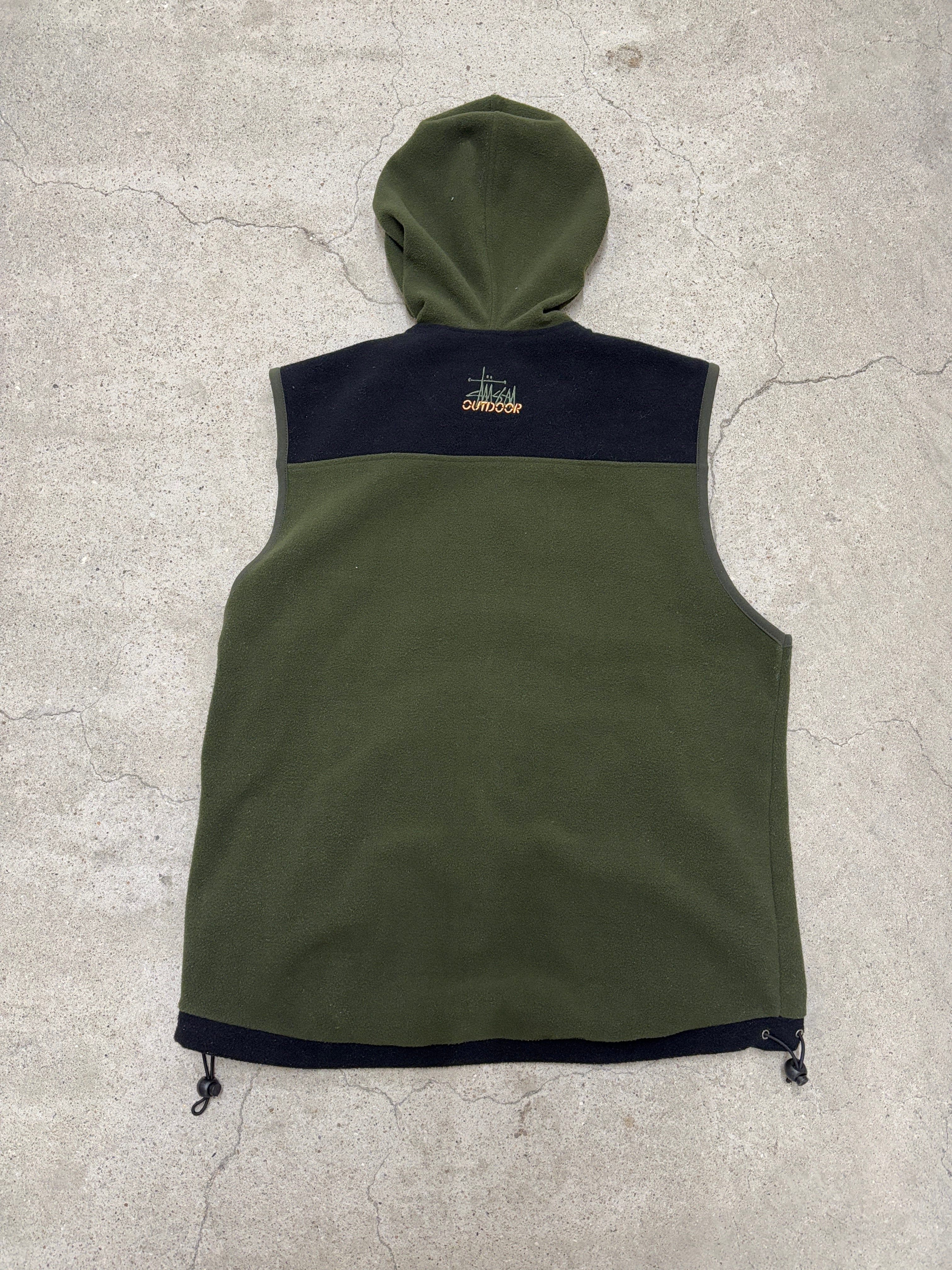 90～00s OLD STUSSY/STUSSY OUTDOOR/Fleece Vest/L/フリ－スベスト/フ