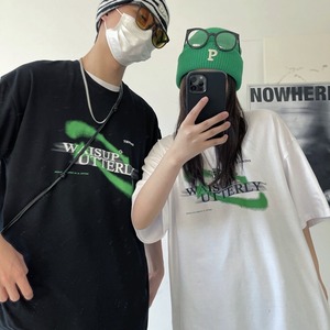 【韓国通販 dgo】ユニセックス 英ロゴTシャツ 3colors ブラック/ホワイト/オレンジ(M2024)
