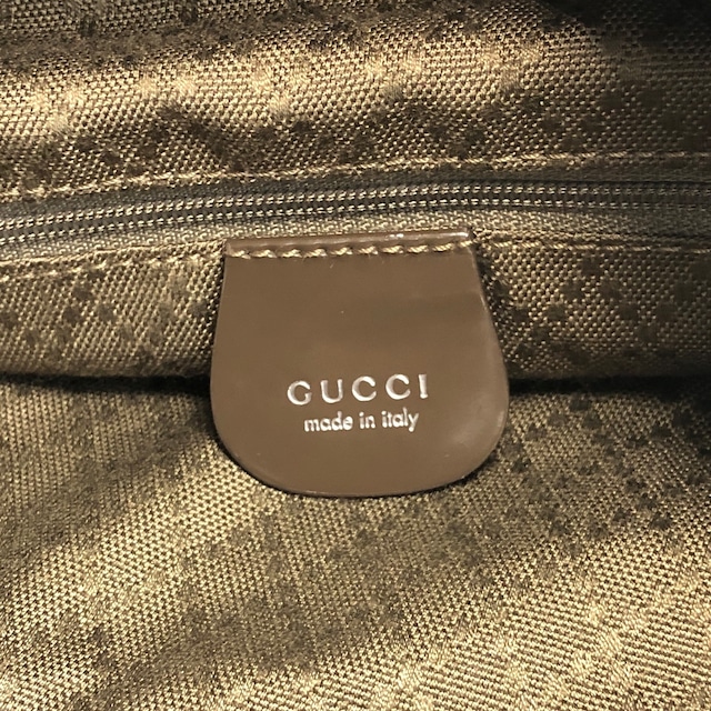 GUCCI グッチ ショルダーバッグ ブラウン バンブー ナイロン 2WAY 001･2852･1577･5 vintage ヴィンテージ オールド a5fy8k