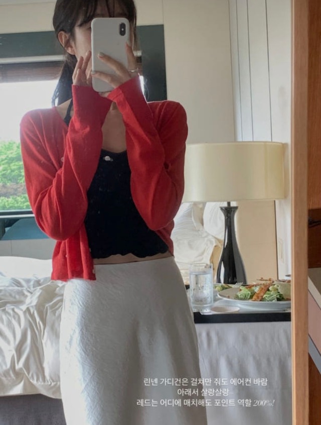 (予約) miel  / linen cardigan 4color