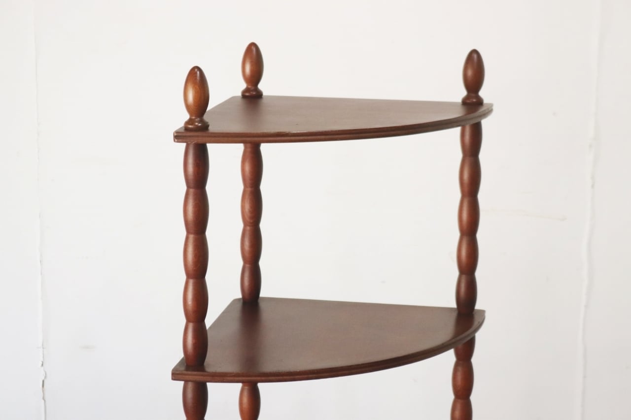 vintage　Najico 　木製４段コーナーラック vintage Najico 木製4段コーナーラック vintage Najico 木製4段