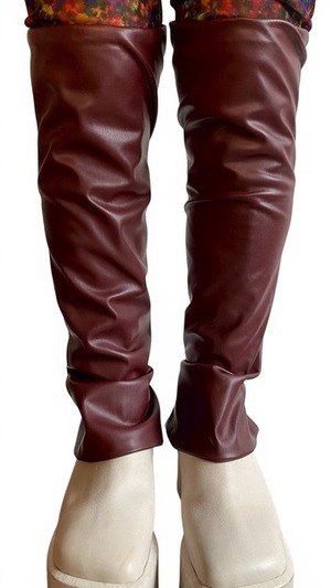 【26AW 先行予約】FUMIE TANAKA フミエタナカ / PU leather leg warmers