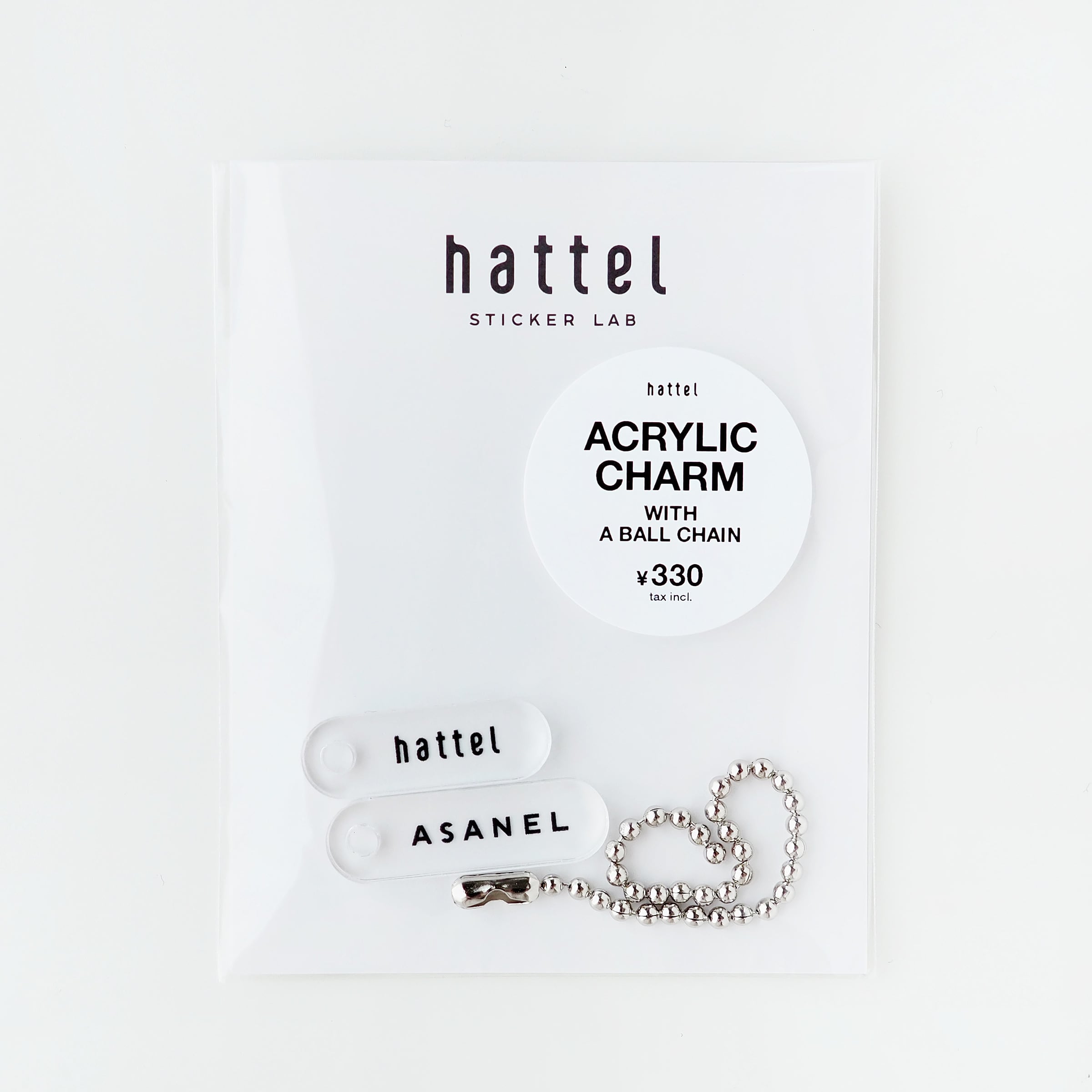MINI LOGO SET｜モノクロ｜アクリルチャーム｜hattel | ASANEL