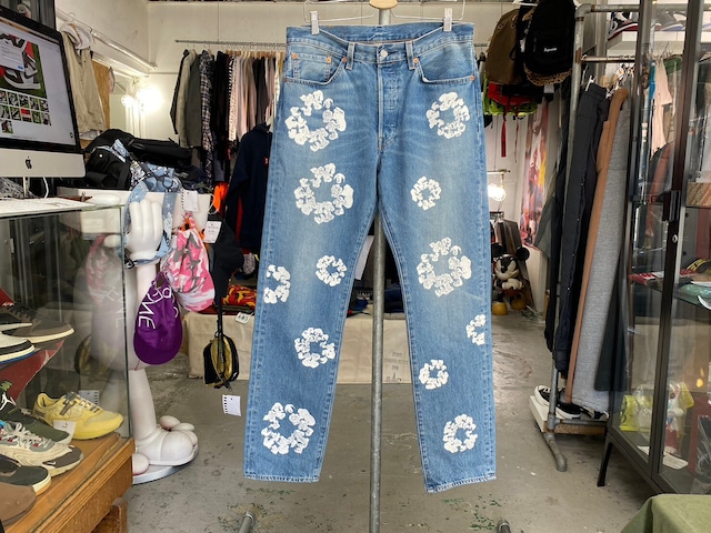 DENIM TEARS × LEVI'S COTTON WREATH JEAN LIGHT INDIGO W33 24544